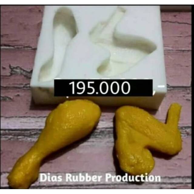 Cetakan Silikon Dias Rubber Paha/Sayap Ayam