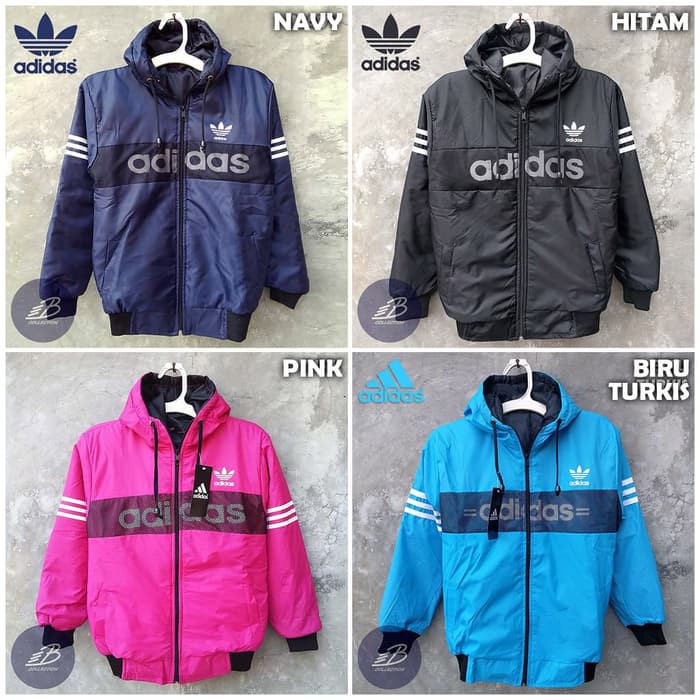 Jaket Parasut Tebal Adidas Anak Ukuran Tanggung Hoodie - 6-10 tahun, Hitam Diskon
