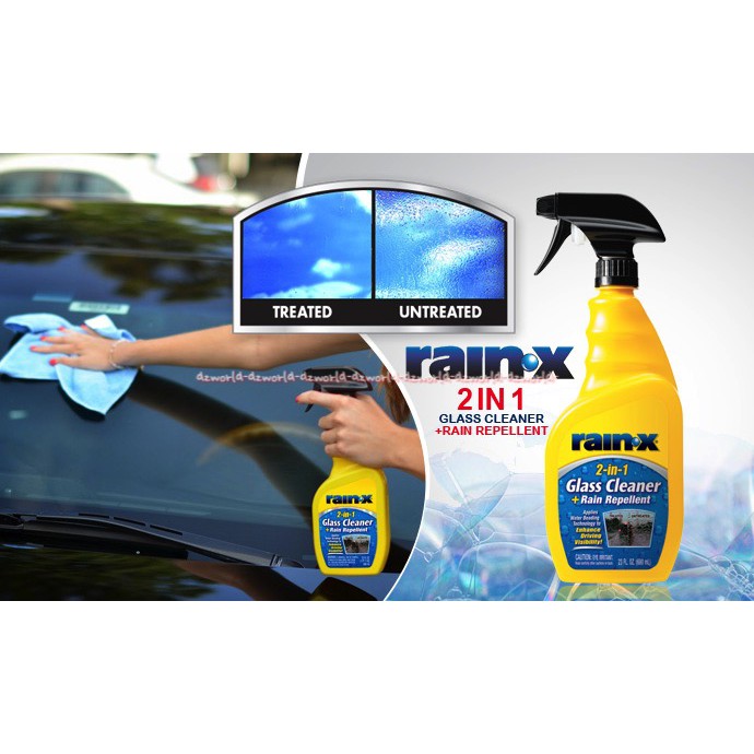 Rainox Glass Water Repellent 473ml Rain X Original Cairan Pelindung Kaca Mobil Kaca Anti Air Water Repent Raino-x Spray