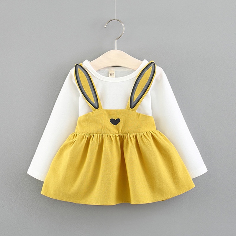 DR59-Dress Anak Bayi Perempuan Long Ear Bunny-3