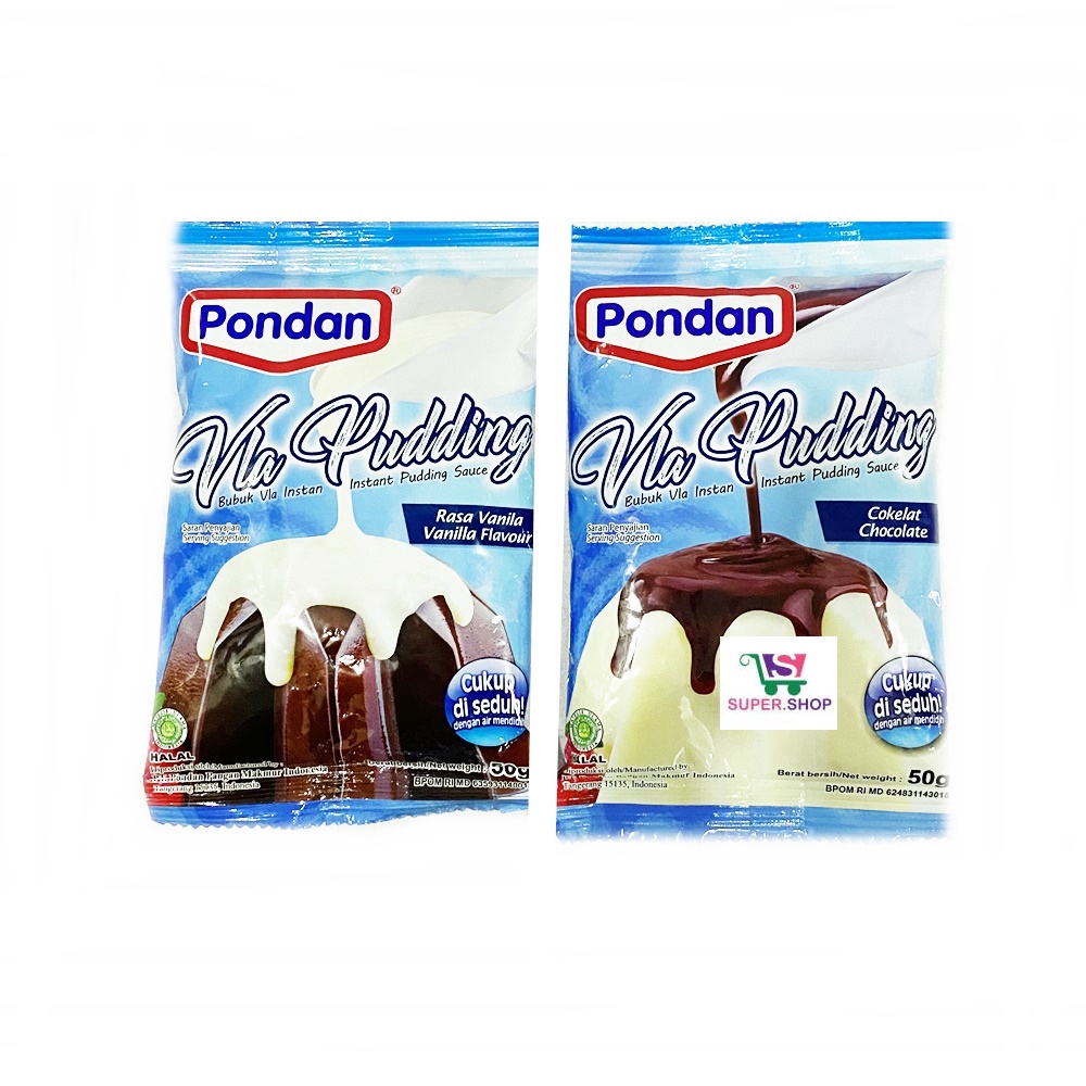 Pondan VLA Pudding Instan Cokelat / Vanilla 50 Gr