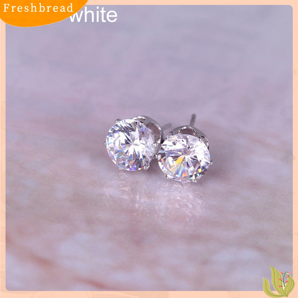 [Fresh] Anting Tusuk Zircon Cubic Zircon Cubic Elegan untuk Wanita / Hadiah Pernikahan/Earring