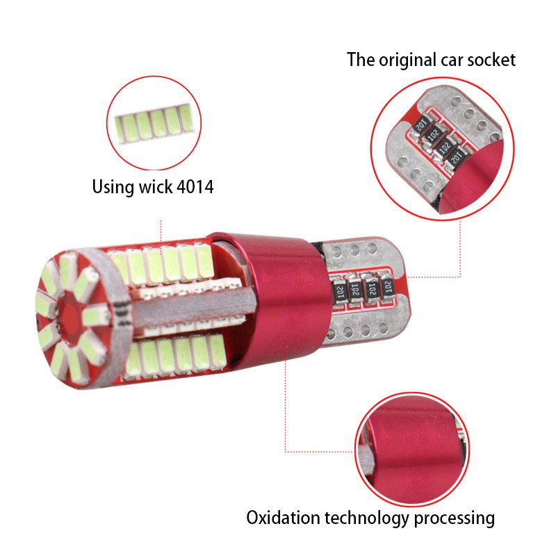 【In stock】57SMD Canbus T10 W5W Car LED lamp The width light Small bulbs DRL