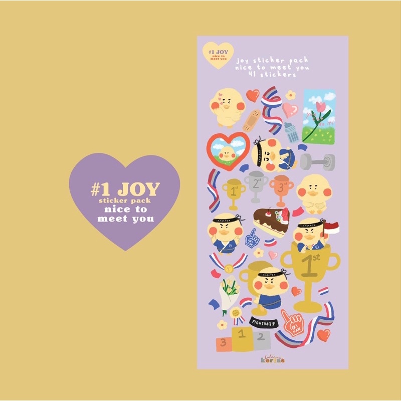 

JOY #1 nice to meet you stickers (stiker edisi pertama JOY)