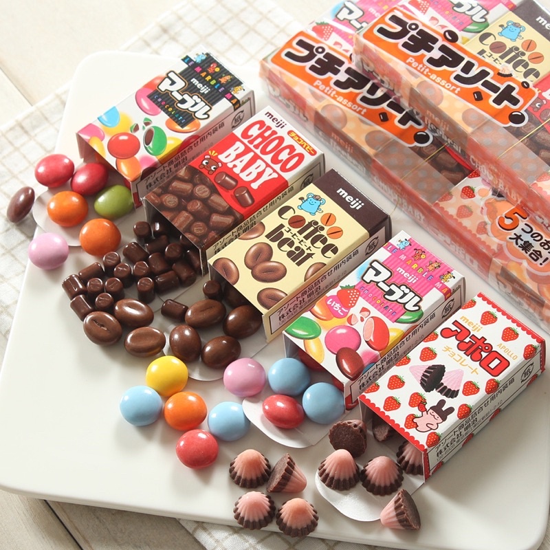 

Meiji Choco Baby / Coffee Beat / Apollo / Assortment Chocobaby Chocolate Candy Japan 50 gr