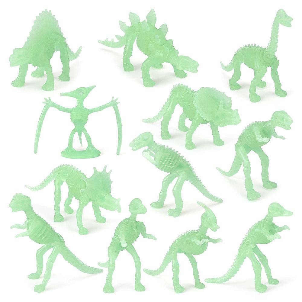 12 Pcs Dinosaurus Luminous|Mainan Glow In The Dark Untuk Edukasi Dini Anak