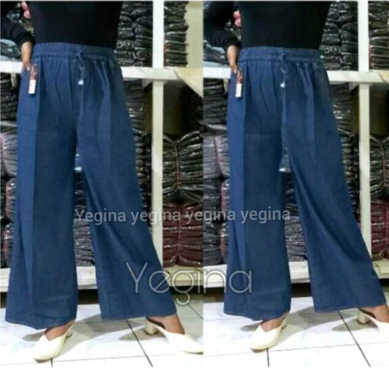 KULOT JEANS WANITA DEWASA UKURAN STANDAR BAHAN HALUS TIDAK KAKU BISA COD