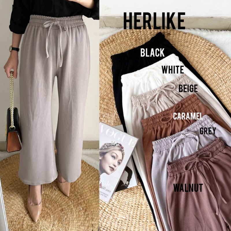 Yuri kulot  / kulot knit import /Celana Knit Import / Flexible/kulot wanita/kulot dewasa /celana panjang-8