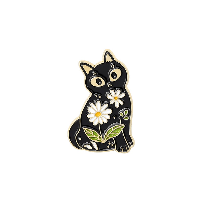 Bros Pin Enamel Bentuk Landak / Kucing / Rubah Untuk Hadiah Teman