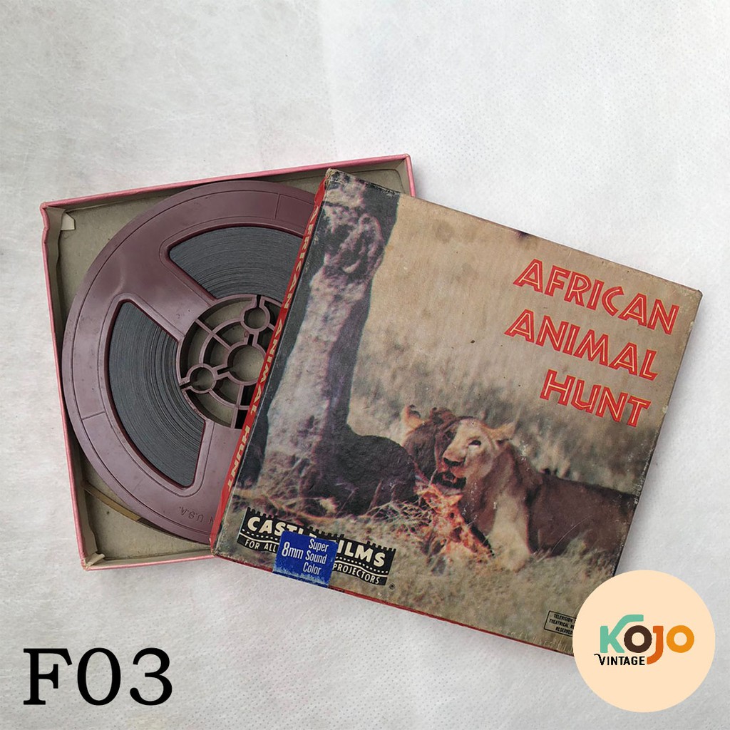 Film Proyektor Jadul Vintage Lawas Antik Retro Klasik Classic Langka Rare African Animal Hunt