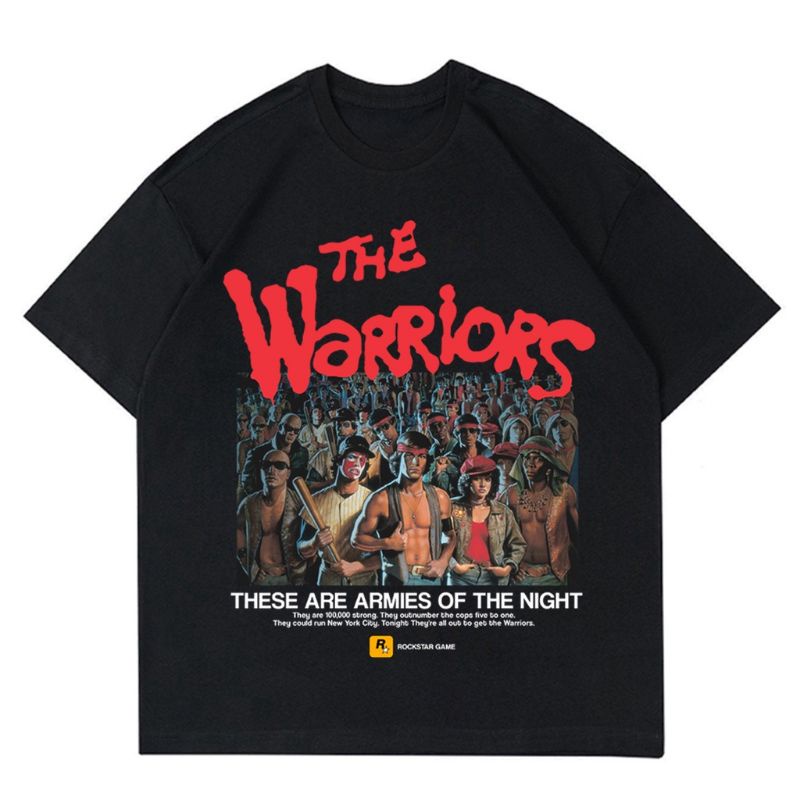 Kaos The Warriors Movie Cult Oversize Vintage Bootleg T Shirt Premium Cotton Pria Wanita