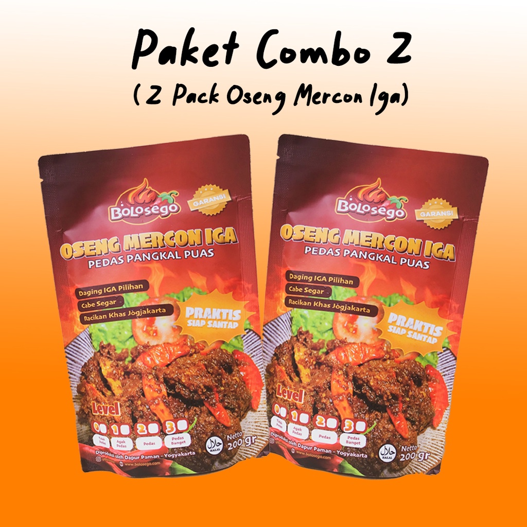 

TERMURAH! BOLOSEGO COMBO 2 (2 Pack Oseng Mercon Iga)