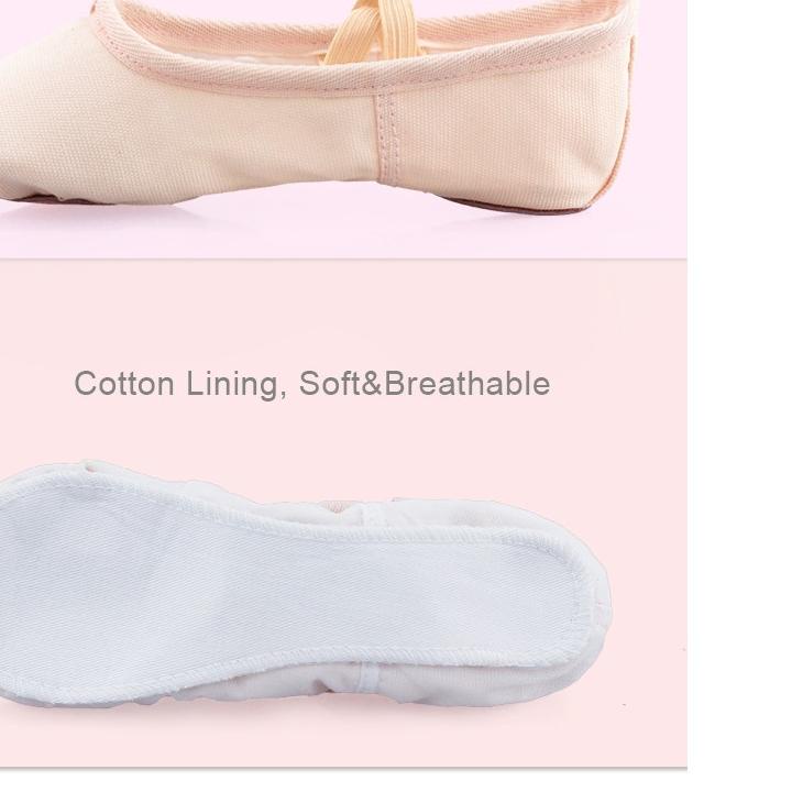 ✲ Sepatu Balet Tari Tamborin Belly Dance Soft Shoes Tari Perut Senam Yoga Kanvas Canvas Slippers Ana