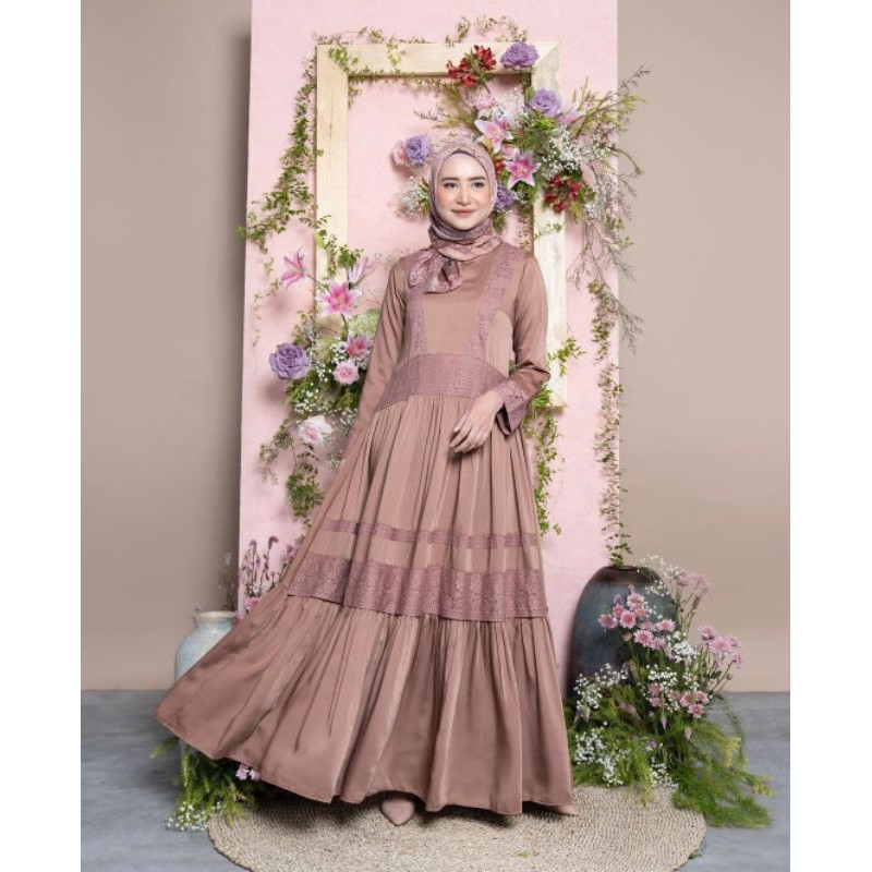 [FULLBOOKED] Laila Dress Mocca Size XL by HLZB