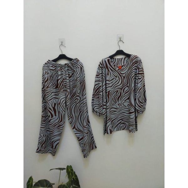 STELAN MAMA ROSA ZEBRA(COD)JUMBO/ONE SET WANITA TERBARU/ONE SET VIRAL KEKINIAN