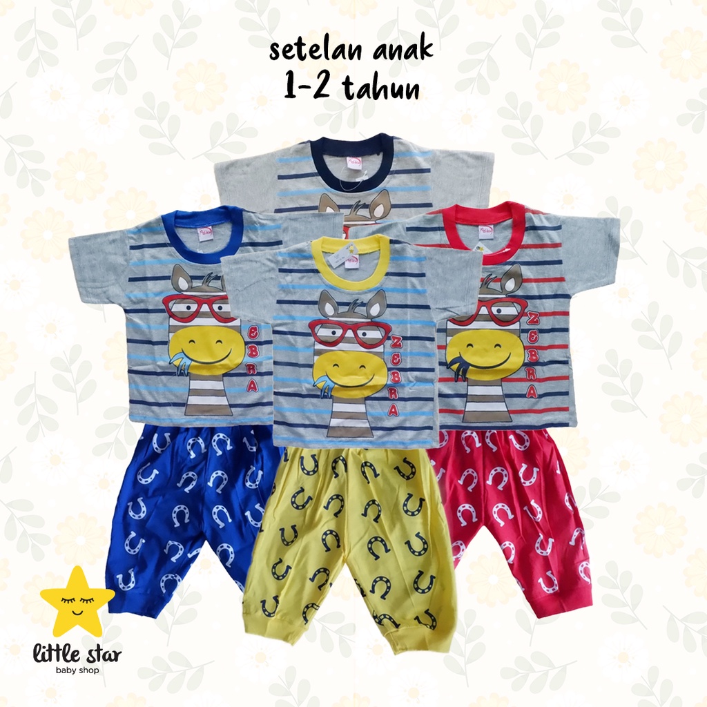 Setelan Kaos Celana Anak Cowok | Set Baju Anak Laki