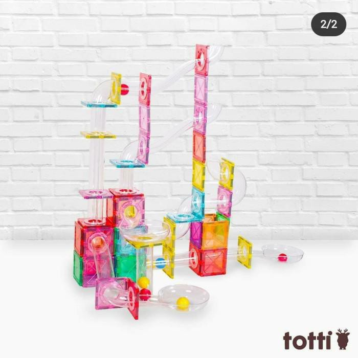 TINKERMAGS BALL RUN MAGNETIC/MAGNETIC BALL RUN EXPANSION/MARBLE RUN - COLORLESS SET