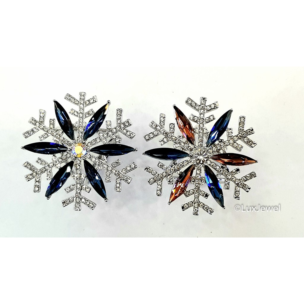 Ring Cincin Jilbab Hijab Swarovski Snowflake White