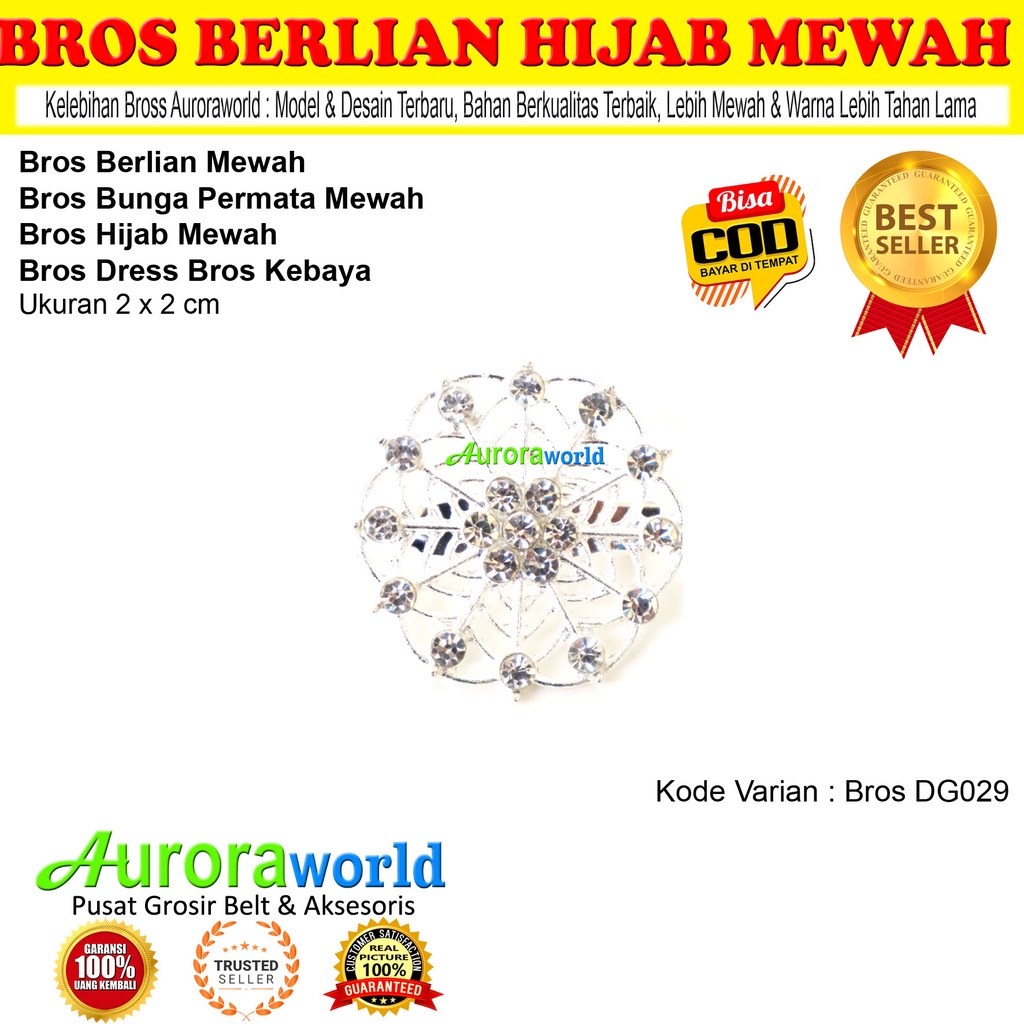 Auroraworld Bros hijab Bros Dagu Pin Hijab Mewah