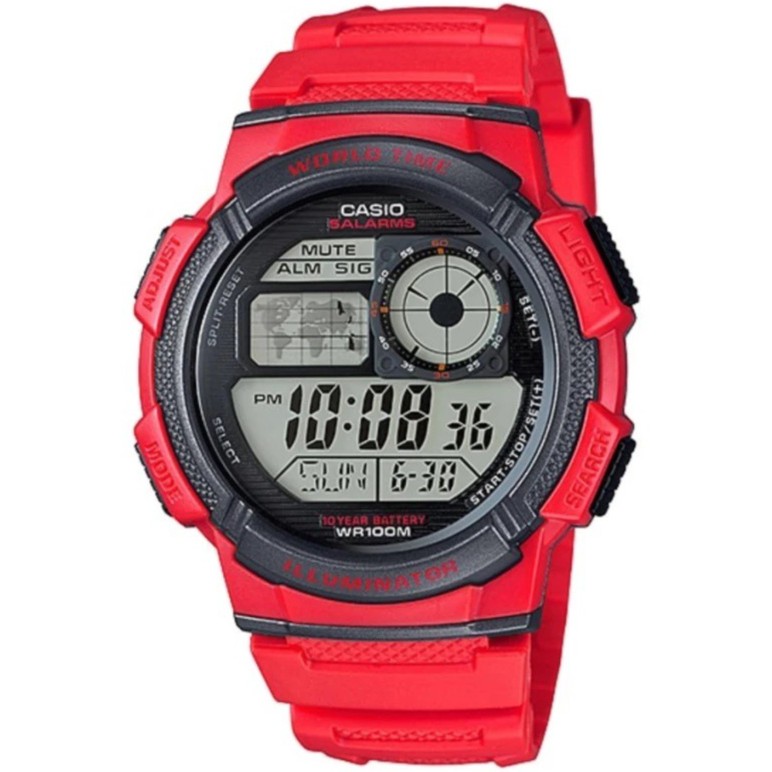 Casio Original AE1000 / AE-1000W / AE-1000W-1A Jam Tangan Pria  Digital Karet