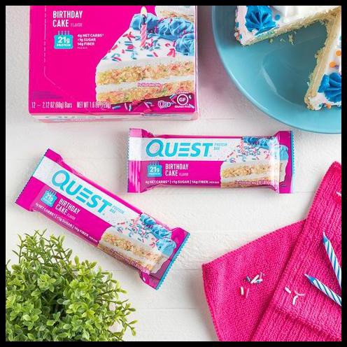 

Quest Nutrition Protein Bar - 5 Rasa / Flavor 1Gram Sugar - Birthday Cake