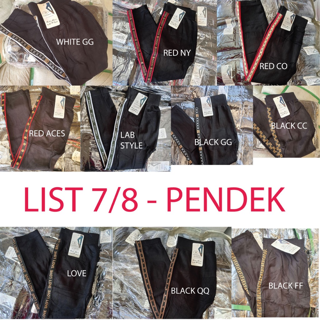 [Grosir Minim 6 pcs ] Legging List Lis Pendek / Legging import fashion wanita / legging import wanita / legging fashion wanita