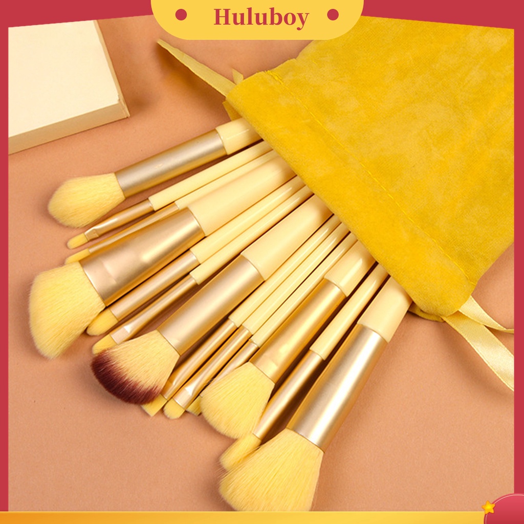 Huluboy Huluboy♡ 13pcs / Set Brush Foundation / Concealer / Bedak Ringan Untuk Makeup / Kosmetik Wanita