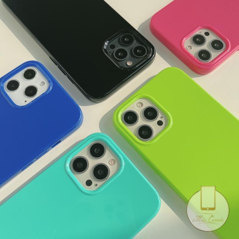 Soft Case TPU Warna Permen Polos Untuk IPhone 11 XR 7 8 Plus 14 Plus 14 13 12 11 Pro Max