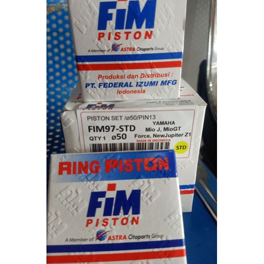 PISTON +  RING PISTON SET MIO J XRIDE STD FIM