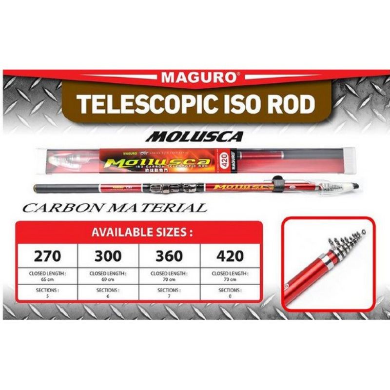 Joran Tegek Kolong Maguro Molusca 270 300 360 420 Iso Carbon