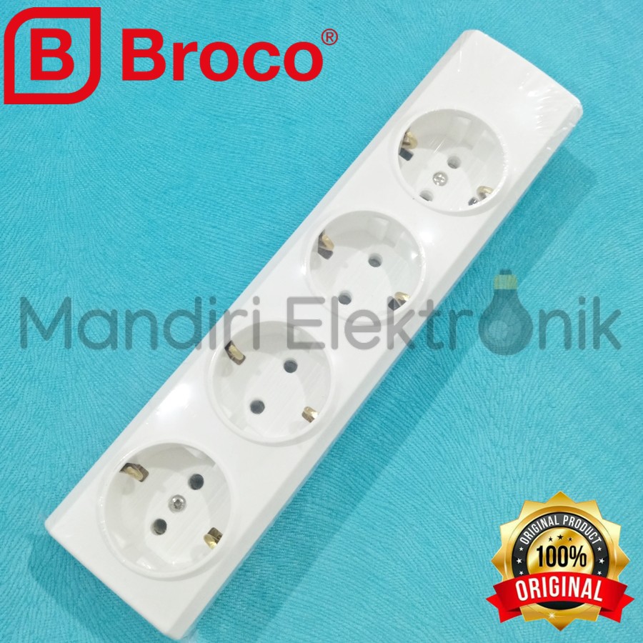 Stopkontak Broco 4 Lubang 15340 - Stop Kontak Broco Arde 4 Lubang 15340