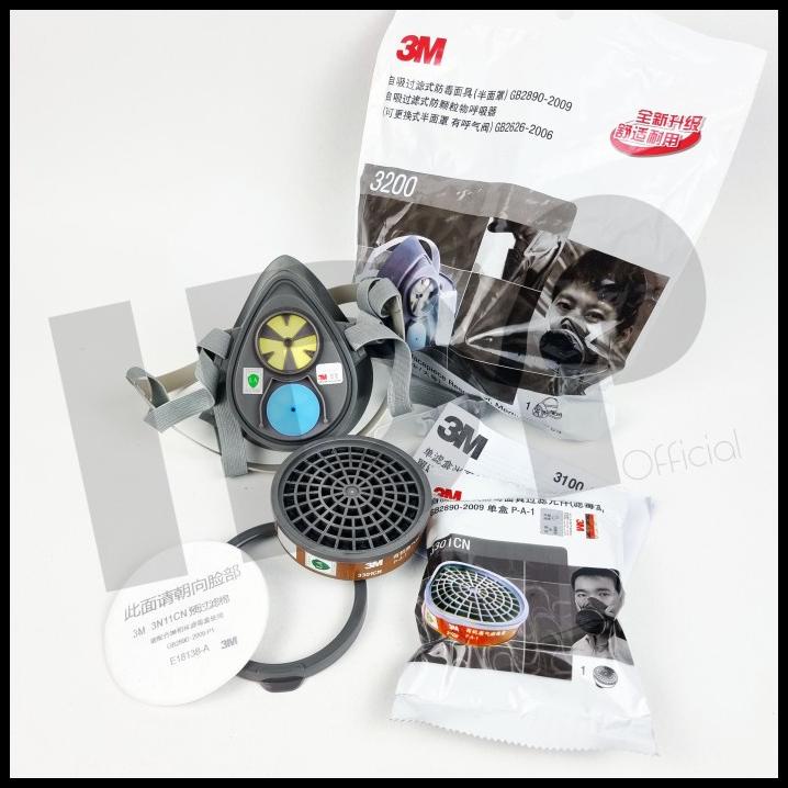 Masker 3M 3200 Respirator + Cartridge 3301Cn + Filter 3N11Cn