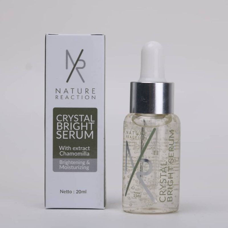 Nature Reaction Crystal Bright Serum Pencerah Wajah Penghilang Bekas Jerawat 20ml Asli Original 100%