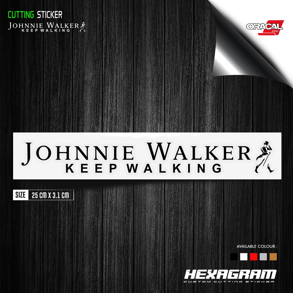 Cutting Sticker JOHNNIE WALKER | Stiker Cutting JOHNNIE WALKER | JOHNNIE WALKER