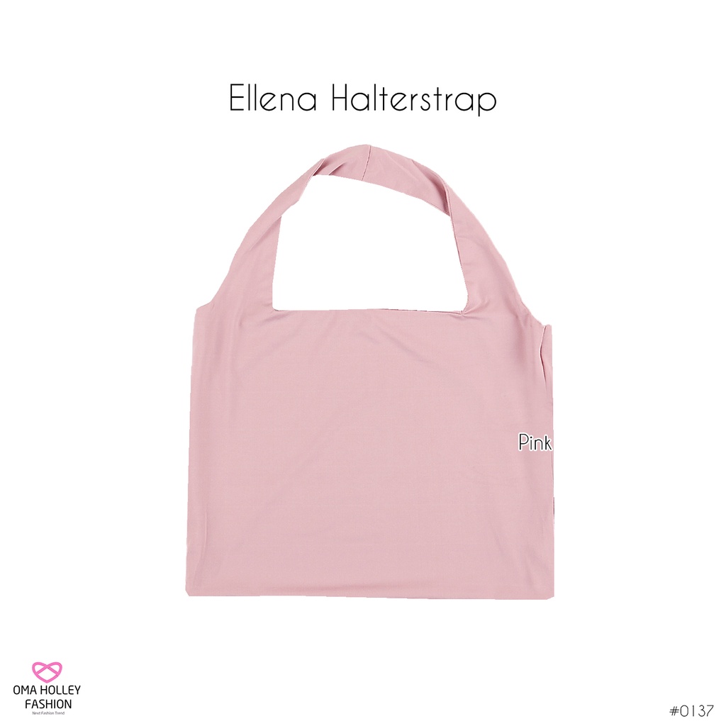 (COD) Tank top Ellena Wanita Halterstrap Elvz #0137-Pink