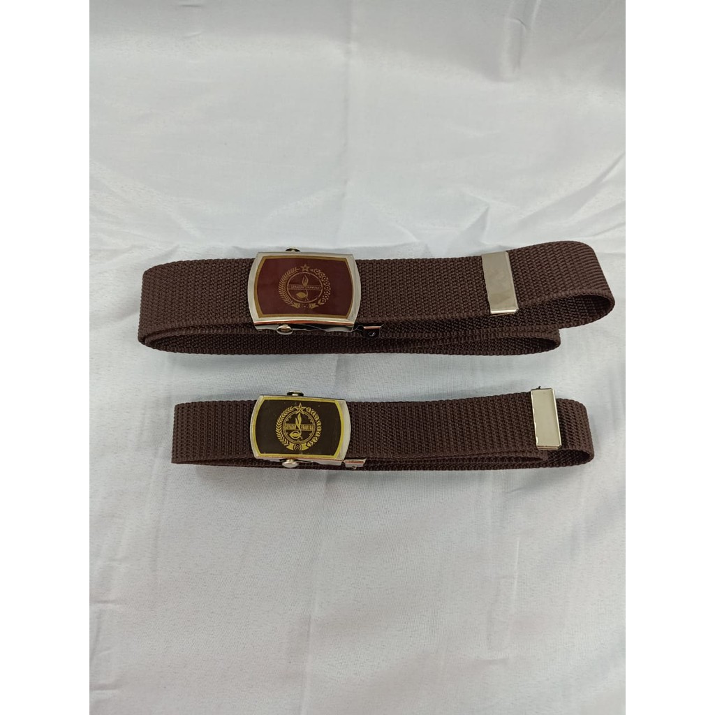 Sabuk ikat pinggang rell SD PRAMUKA coklat NILON kecil - TG