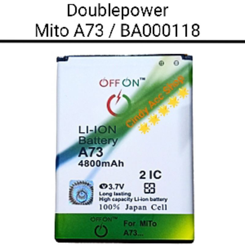 Baterai Doublepower Mito A73 BA000118 Batre Double Power Battery