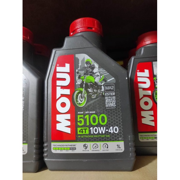 OLI MOTUL 5100 4T 10-40 1L UNTUK MOTOR HONDA,YAMAHA,SUZUKI (100% ORIGINAL)