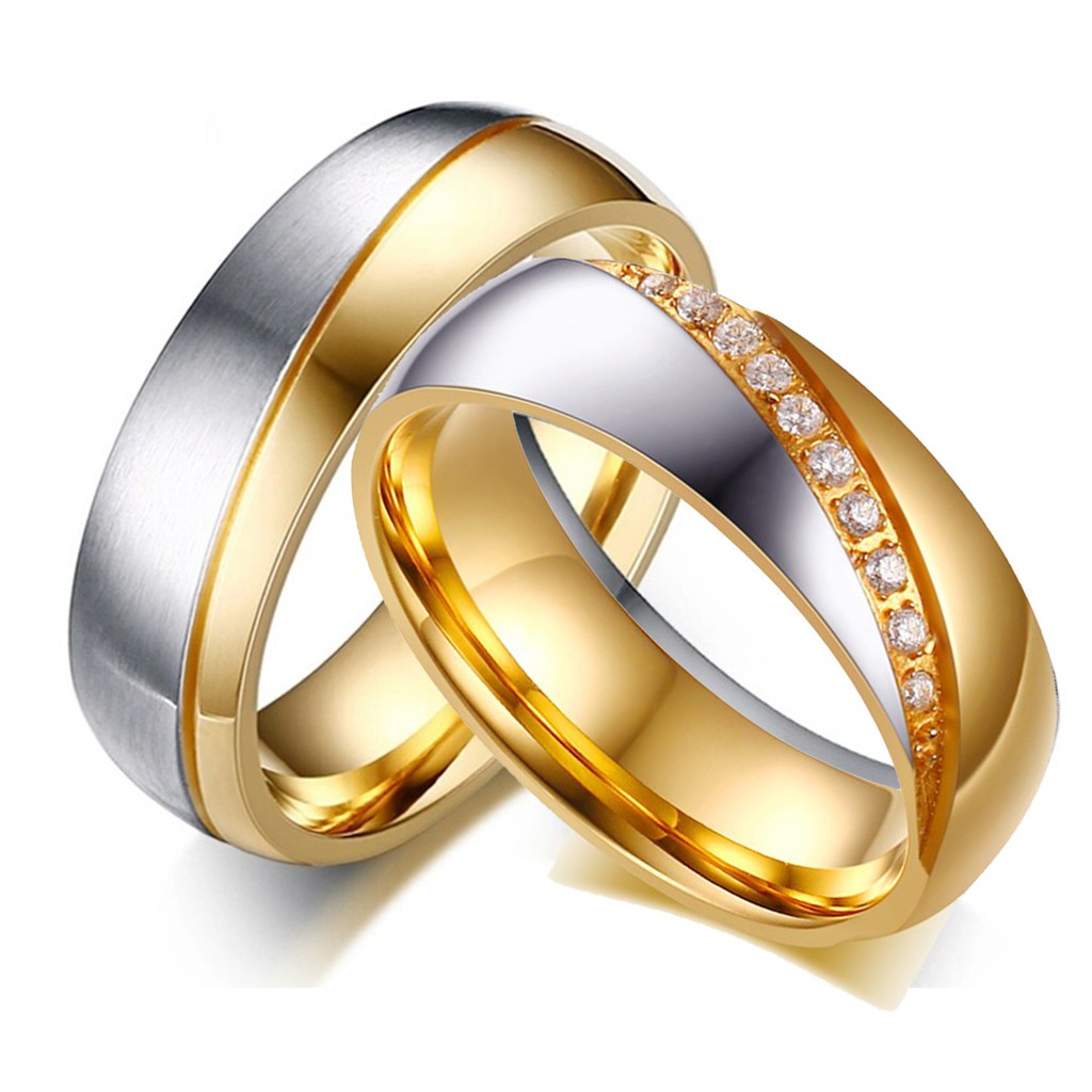 Cincin Couple / Tunangan / Nikah / Pasangan / Titanium C035 Anti Karat