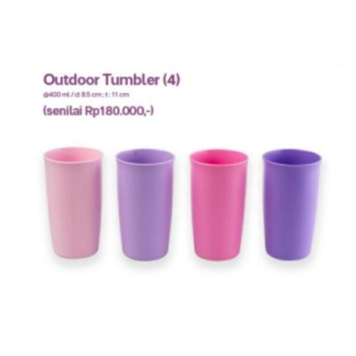 [TUPPY ORIGINAL] TUPPERWARE Tupperware Outdoor Tumbler 4pcs gelas warna baru [A08] TERMURAH