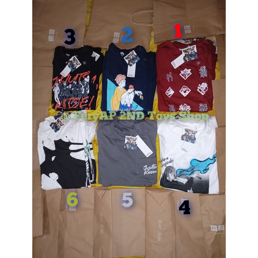 Kaos T-Shirt UNIQLO UT Manga JUJUTSU KAISEN batch 2 VARIAN LENGKAP