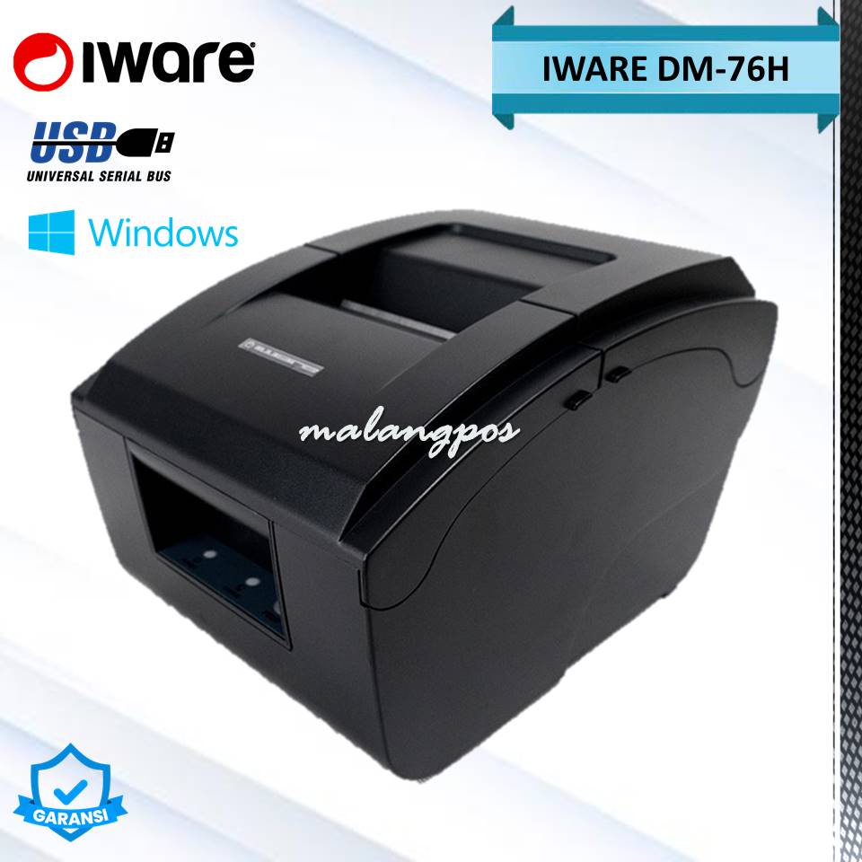 Printer Kasir Dotmatrix Printer Struk Iware DM-76H Usb Dot Matrix DM76H 76MM Cetak Struk Kasir Rangkap NCR