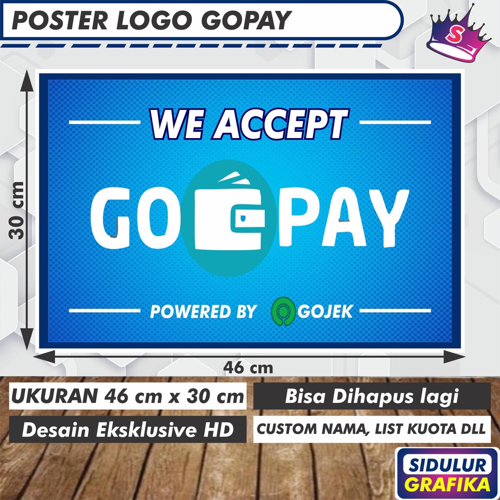 

Cetak poster A3 informasi poster logo GOPAY