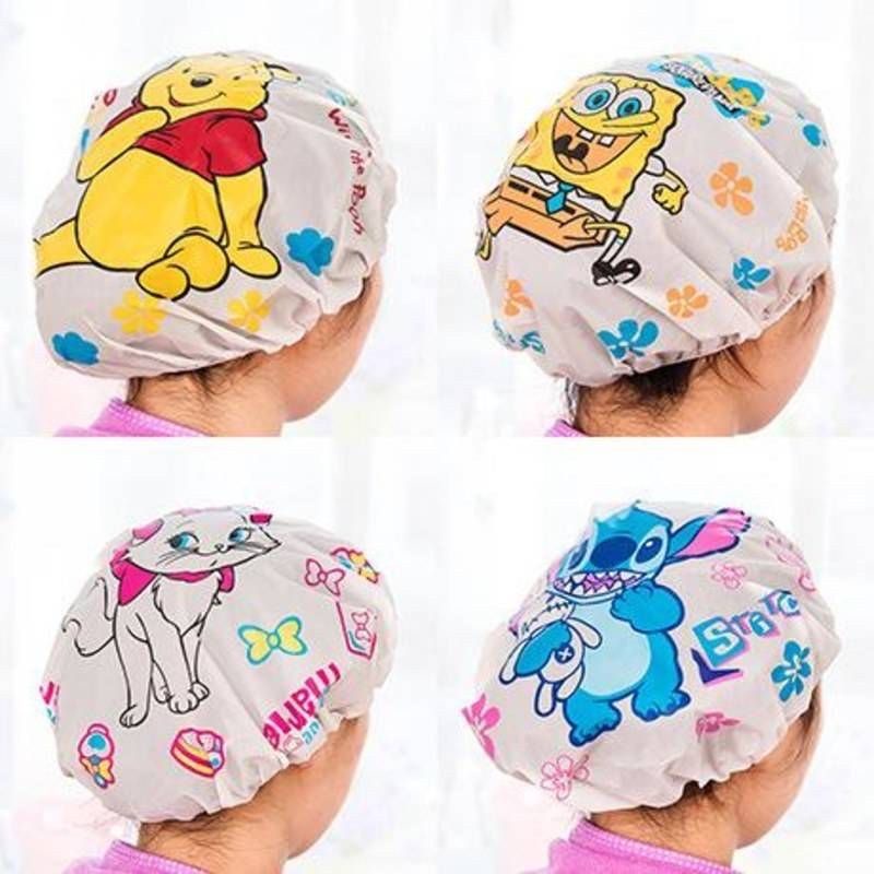 SHOWER CAP KARAKTER KARTUN RANDOM PELINDUNG KEPALA