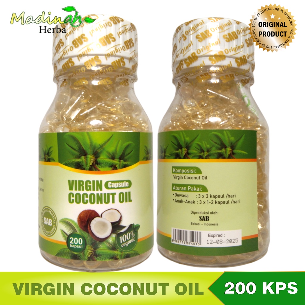 Kapsul VCO | Virgin Coconut Oil Mengatasi Serangan Jantung 200 kapsul