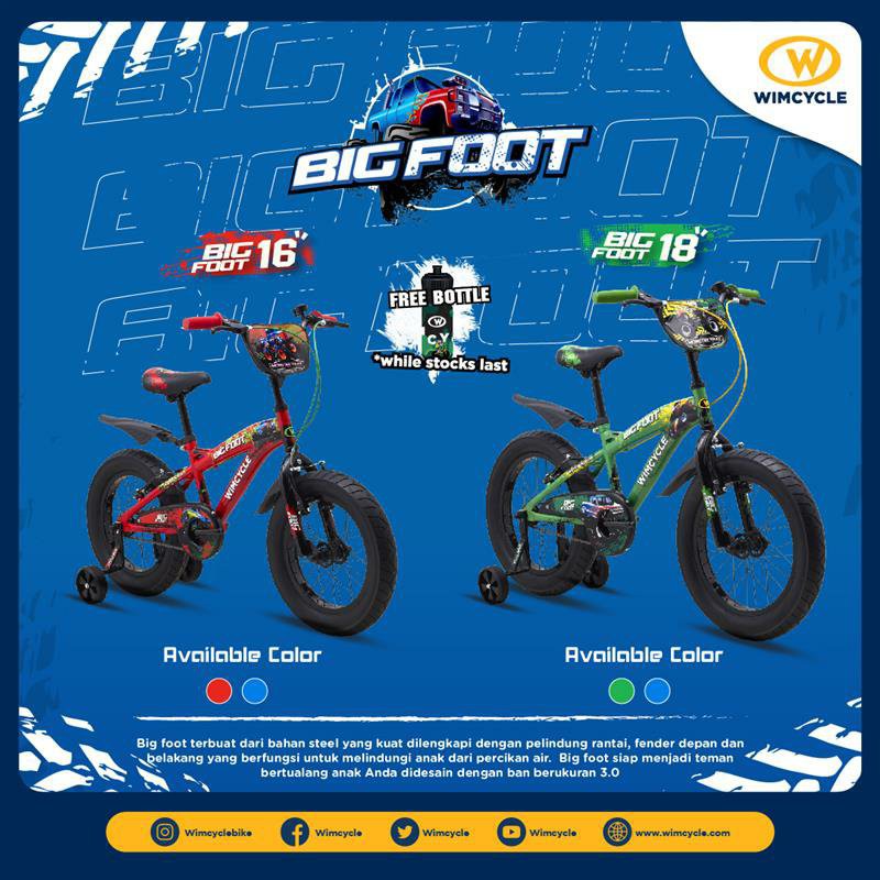 Sepeda Anak BMX Wimcycle Bigfoot 18
