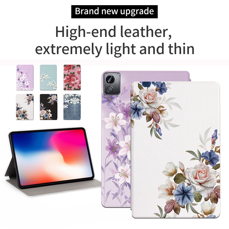 Casing Flip Case Kulit PU Motif Bunga Mekar Untuk Realme Pad X 10.95 &quot;(2022) RMP2107 RMP2108