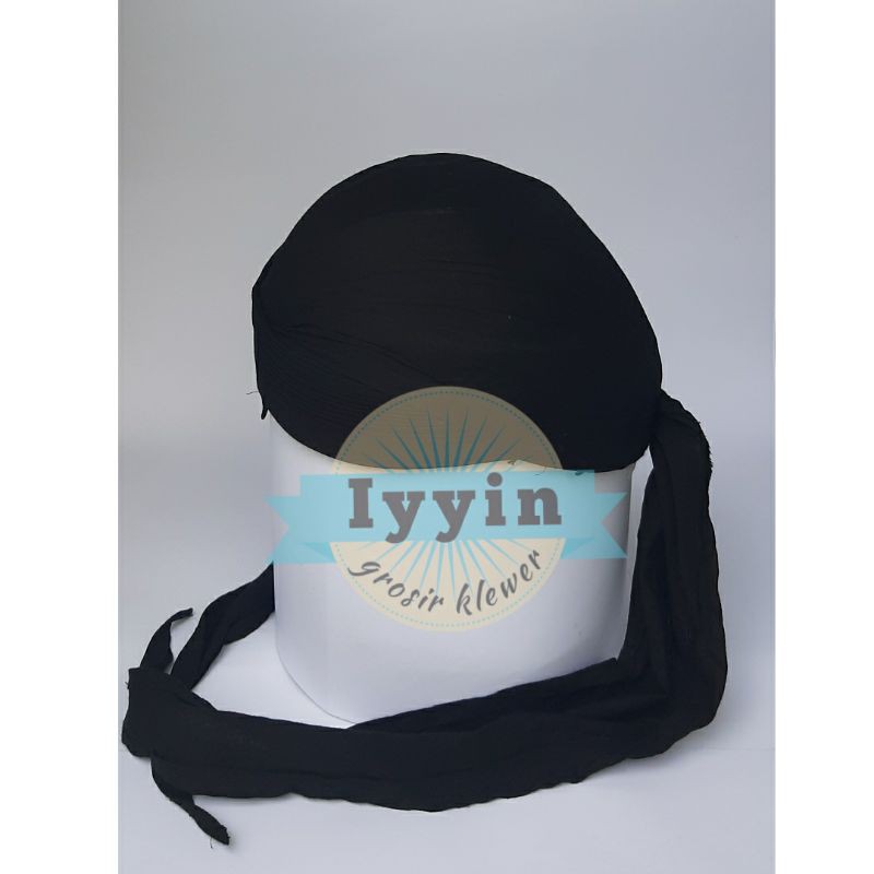 Blangkon Sunan Lipat Hitam Polos Halus