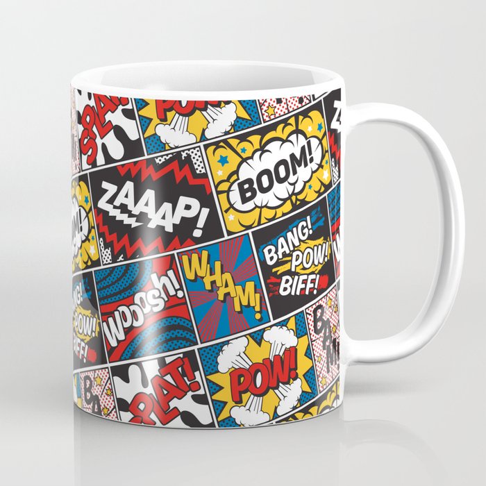 

mug 917 Modern Comic Book Superhero Pattern Color Colour Cartoon Lichtenstein