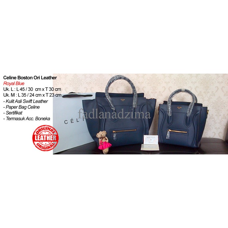 TAS BRANDED CELINE BOSTON ORI LEATHER LEMON